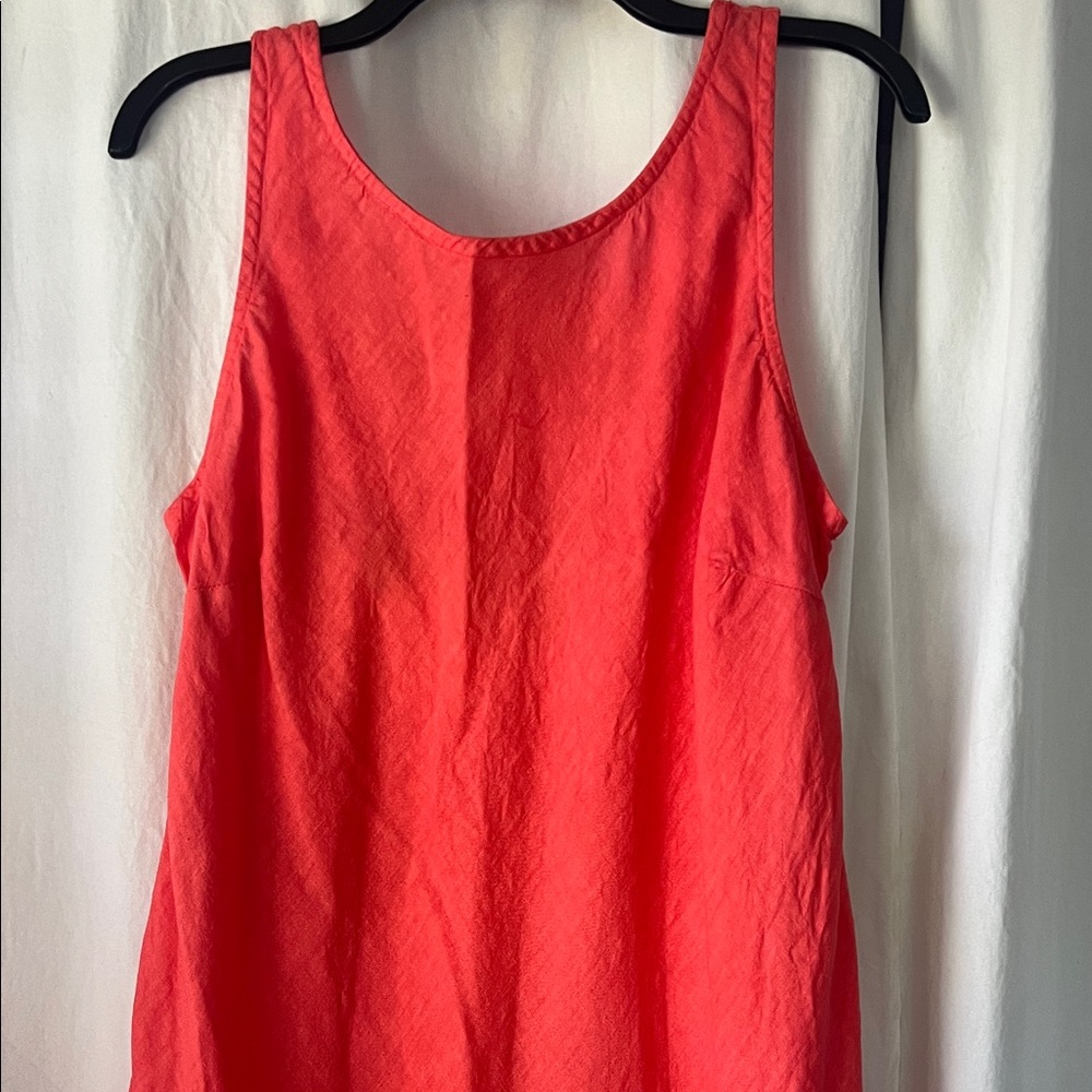 Vibrant Coral Sleeveless dress